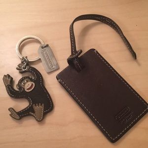 Coach Monkey key chain and luggage tag